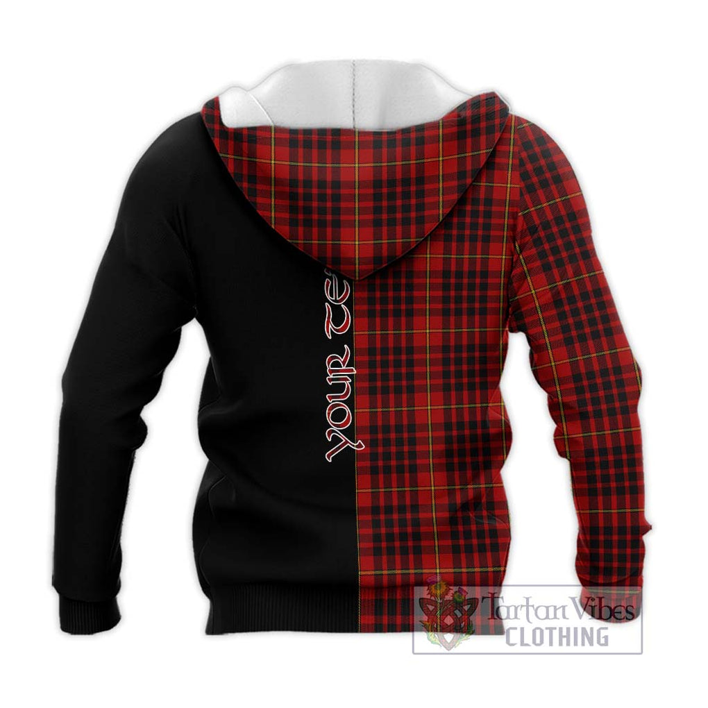 MacDonald of Ardnamurchan Tartan Knitted Hoodie with Family Crest and Half Of Me Style - Tartanvibesclothing Shop