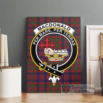 MacDonald of Boisdale Tartan Canvas Print Wall Art with Family Crest