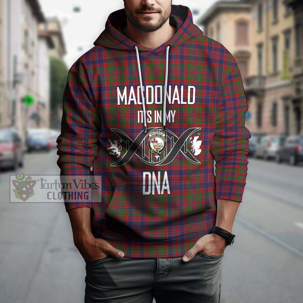 MacDonald of Boisdale Tartan Hoodie with Family Crest DNA In Me Style Pullover Hoodie - Tartanvibesclothing Shop