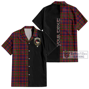 MacDonald of Boisdale Tartan Short Sleeve Button Shirt with Family Crest and Half Of Me Style