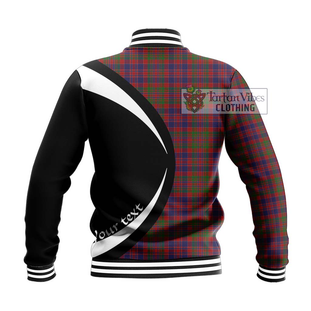 MacDonald of Boisdale Tartan Baseball Jacket with Family Crest Circle Style - Tartan Vibes Clothing