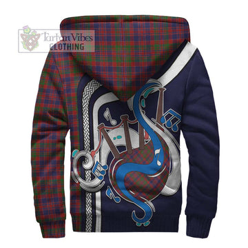 MacDonald of Boisdale Tartan Sherpa Hoodie with Epic Bagpipe Style