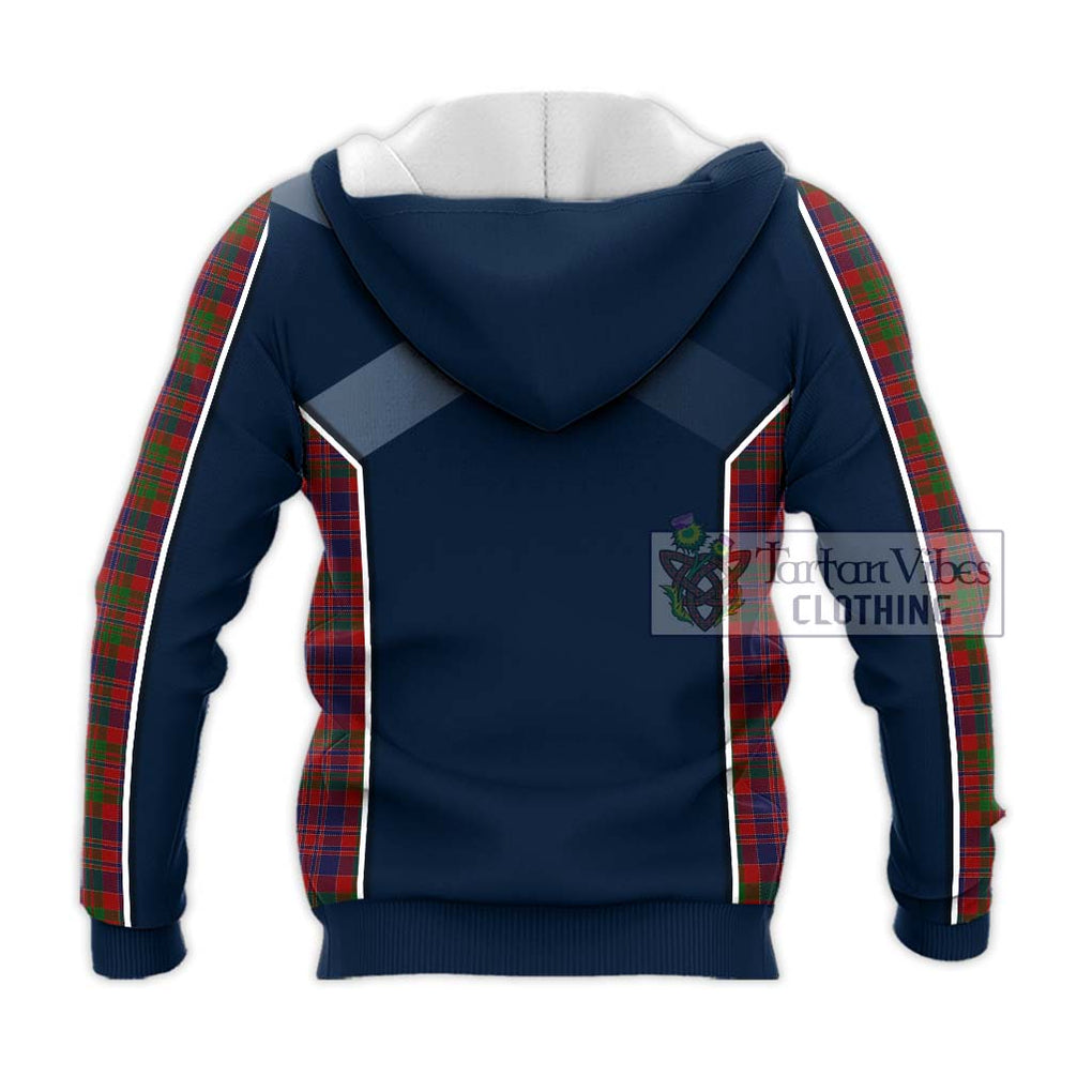 MacDonald of Boisdale Tartan Knitted Hoodie with Family Crest and Lion Rampant Vibes Sport Style - Tartan Vibes Clothing