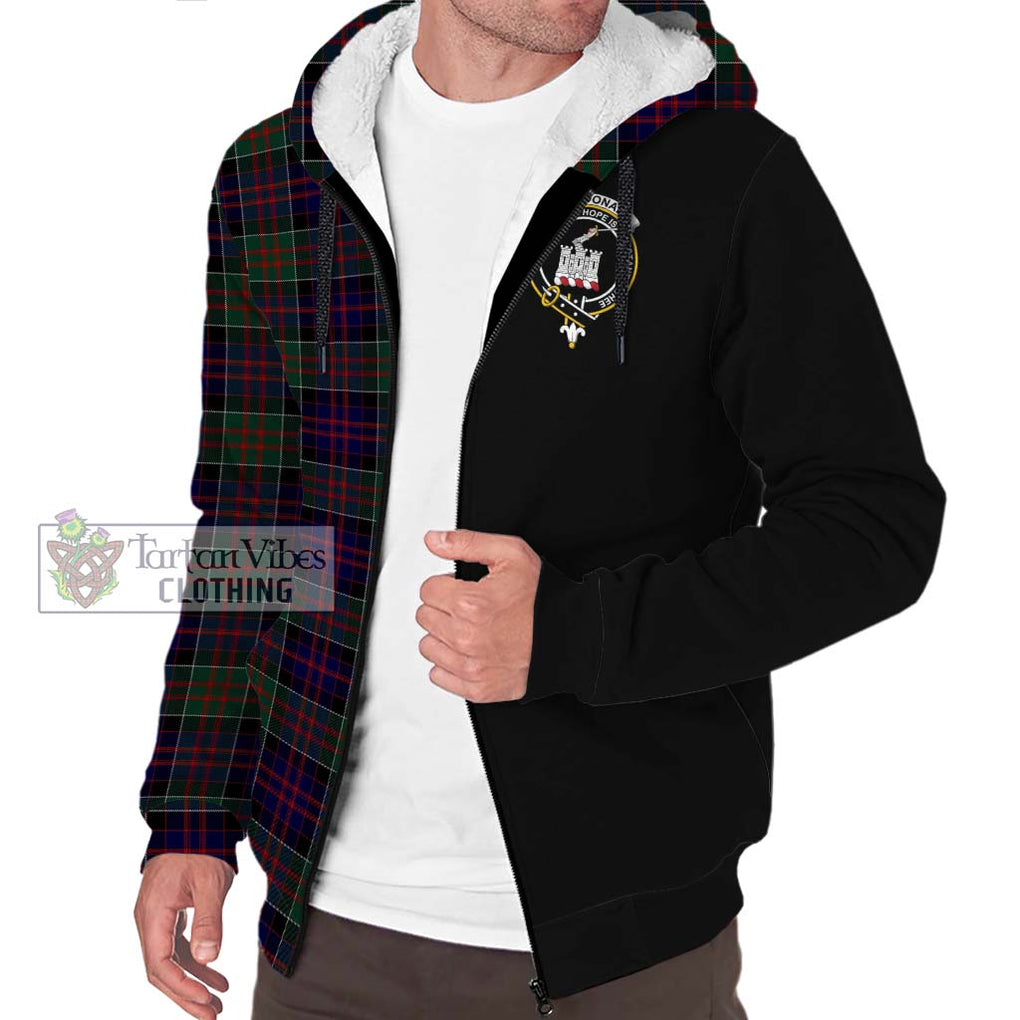 MacDonald (McDonald) of Clanranald Tartan Sherpa Hoodie with Family Crest and Half Of Me Style Unisex S - Tartanvibesclothing Shop