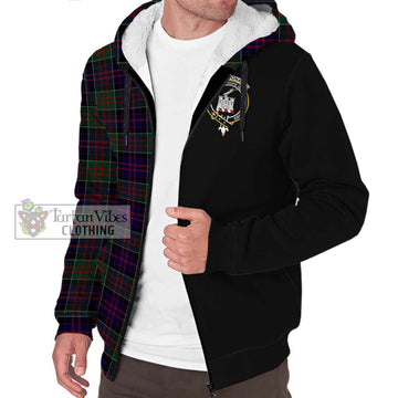 MacDonald (McDonald) of Clanranald Tartan Sherpa Hoodie with Family Crest and Half Of Me Style