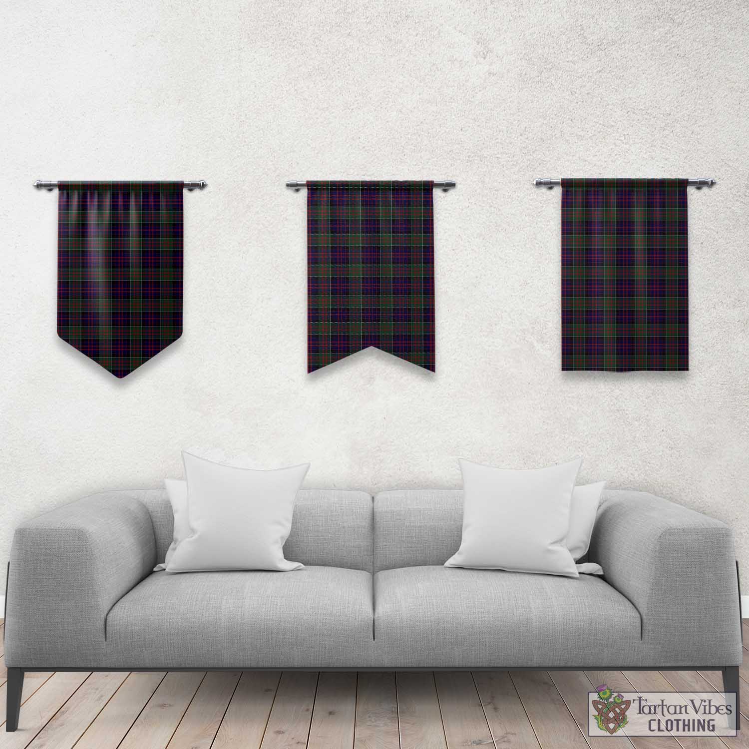 Tartan Vibes Clothing MacDonald of Clan Ranald Tartan Gonfalon, Tartan Banner