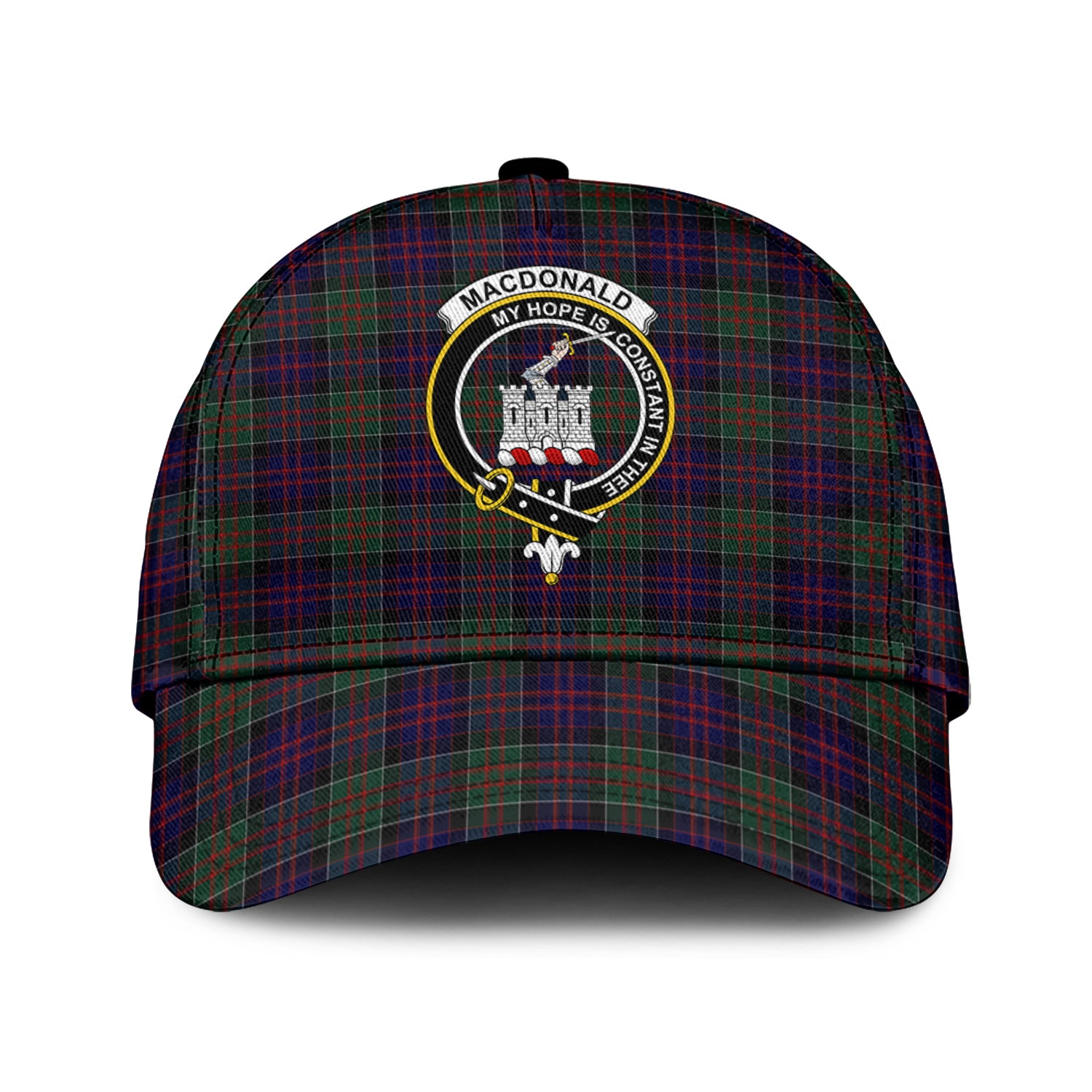 MacDonald (McDonald) of Clanranald Tartan Classic Cap with Family Crest Classic Cap Universal Fit - Tartan Vibes Clothing