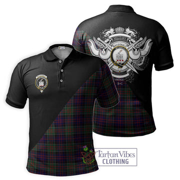 MacDonald (McDonald) of Clanranald Tartan Polo Shirt with Family Crest and Military Logo Style