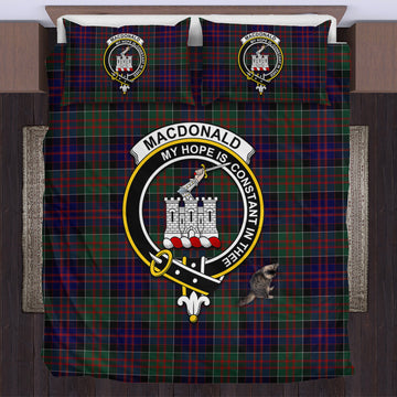 MacDonald (McDonald) of Clanranald Tartan Bedding Set with Family Crest