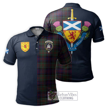 MacDonald (McDonald) of Clanranald Tartan Polo Shirt Alba with Scottish Lion Royal Arm Half Style