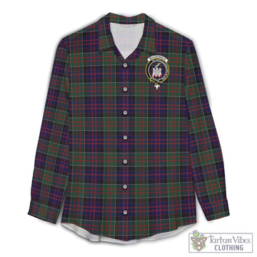 MacDonald (McDonald) of Clanranald Tartan Women's Casual Shirt with Family Crest