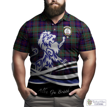 MacDonald (McDonald) of Clanranald Tartan Polo Shirt with Alba Gu Brath Regal Lion Emblem