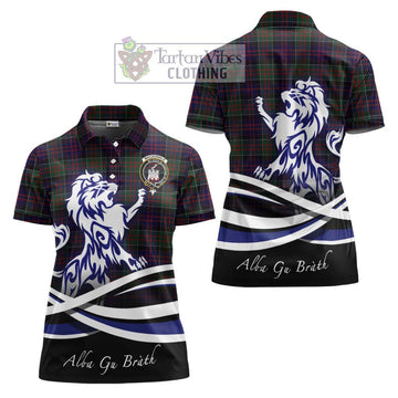 MacDonald (McDonald) of Clanranald Tartan Women's Polo Shirt with Alba Gu Brath Regal Lion Emblem