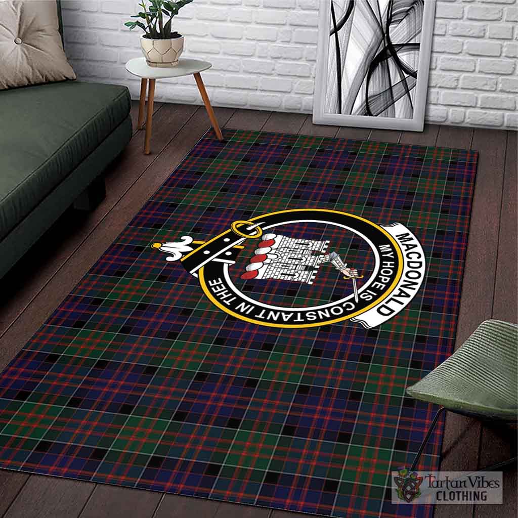 Tartan Vibes Clothing MacDonald of Clan Ranald Tartan Area Rug with Family Crest