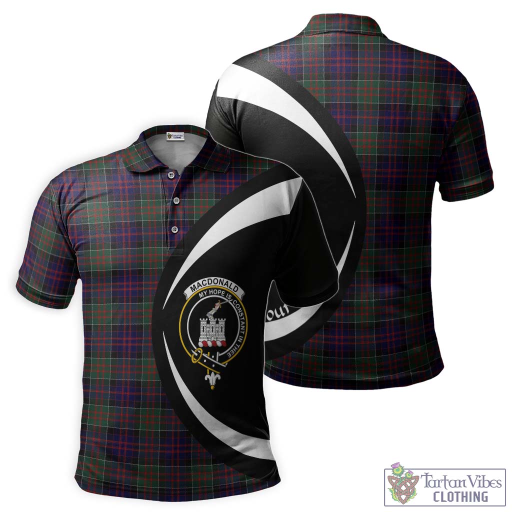 MacDonald (McDonald) of Clanranald Tartan Men's Polo Shirt with Family Crest Circle Style Kid - Tartan Vibes Clothing