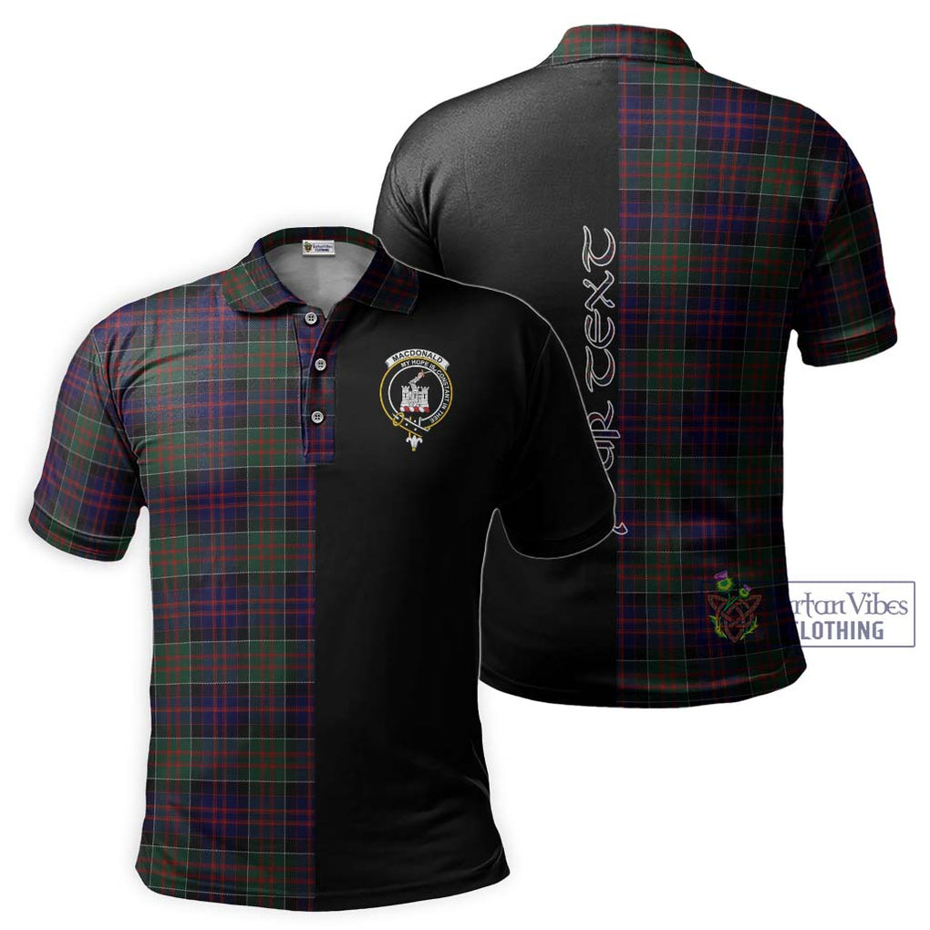 MacDonald (McDonald) of Clanranald Tartan Polo Shirt with Family Crest and Half Of Me Style Kid - Tartanvibesclothing Shop