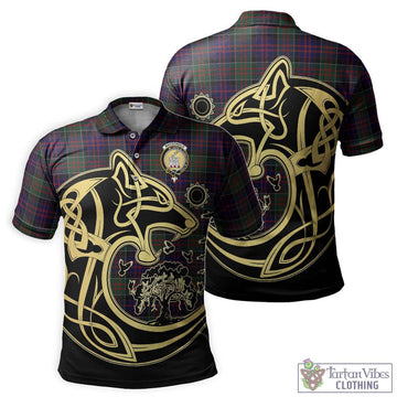 MacDonald (McDonald) of Clanranald Tartan Polo Shirt with Family Crest Celtic Wolf Style