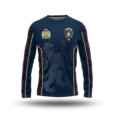 MacDonald (McDonald) of Clanranald Tartan Long Sleeve T-Shirt with Family Crest and Lion Rampant Vibes Sport Style