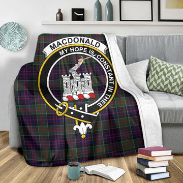 MacDonald (McDonald) of Clanranald Tartan Blanket with Family Crest