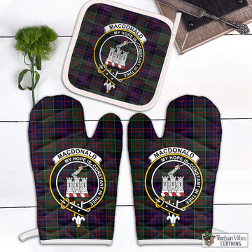 MacDonald (McDonald) of Clanranald Tartan Combo Oven Mitt & Pot-Holder with Family Crest