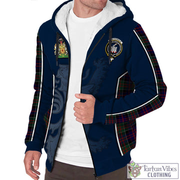 MacDonald (McDonald) of Clanranald Tartan Sherpa Hoodie with Family Crest and Lion Rampant Vibes Sport Style