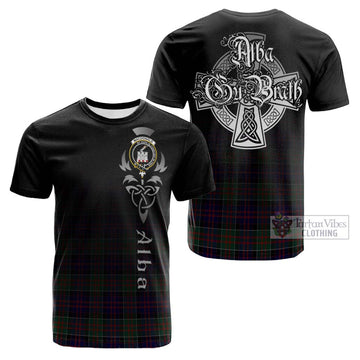 MacDonald (McDonald) of Clanranald Tartan Cotton T-shirt Featuring Alba Gu Brath Family Crest Celtic Inspired