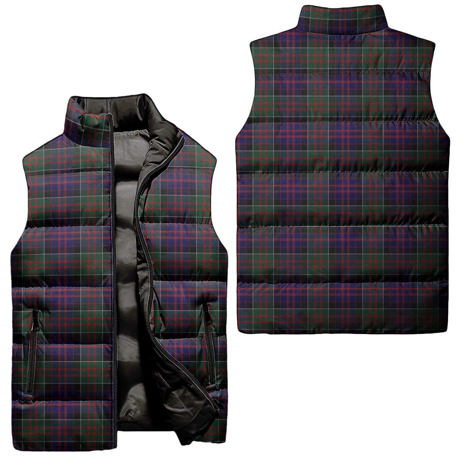 MacDonald of Clan Ranald Tartan Sleeveless Puffer Jacket Unisex - Tartanvibesclothing