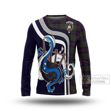 MacDonald (McDonald) of Clanranald Tartan Long Sleeve T-Shirt with Epic Bagpipe Style