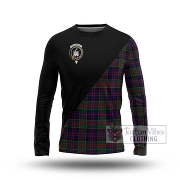 MacDonald (McDonald) of Clanranald Tartan Long Sleeve T-Shirt with Family Crest and Military Logo Style