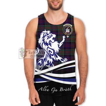 MacDonald (McDonald) of Clanranald Tartan Men's Tank Top with Alba Gu Brath Regal Lion Emblem