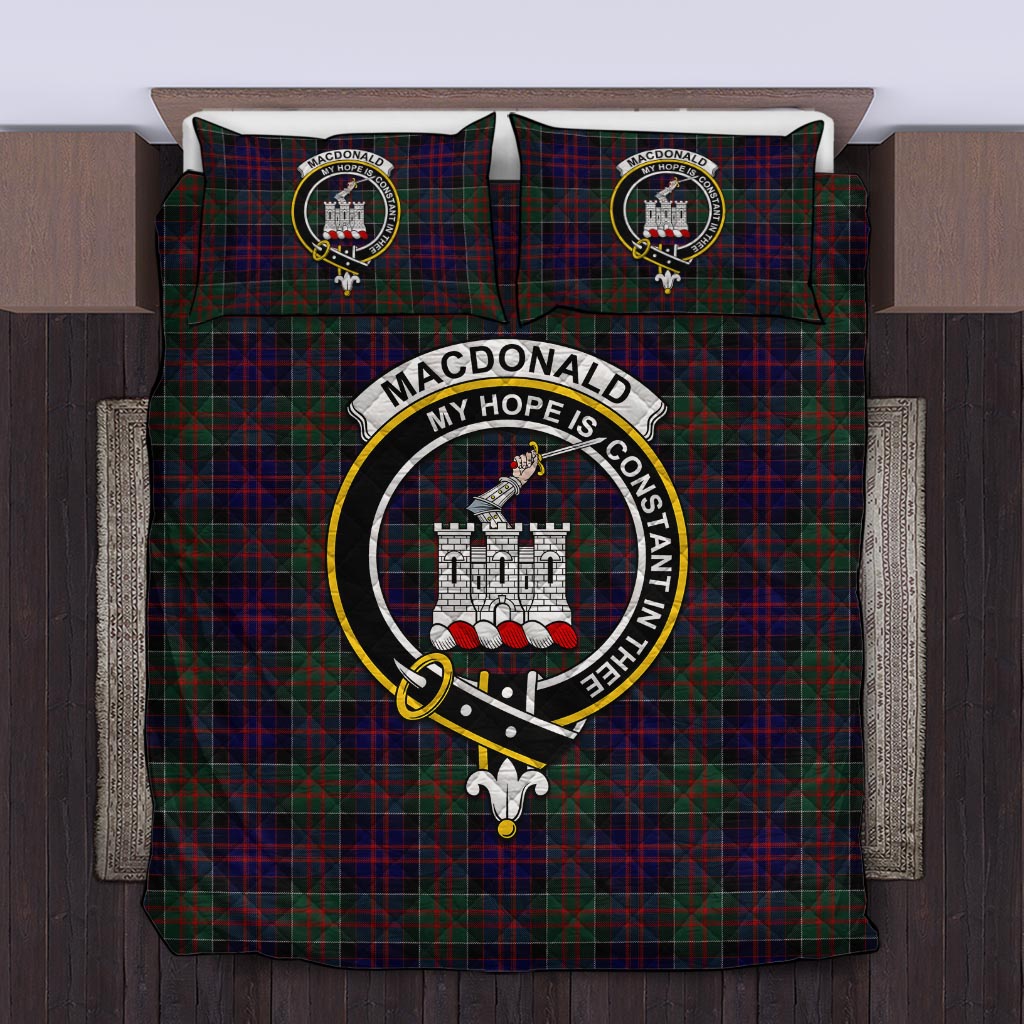 MacDonald (McDonald) of Clanranald Tartan Quilt Bed Set with Family Crest Twin - Tartan Vibes Clothing