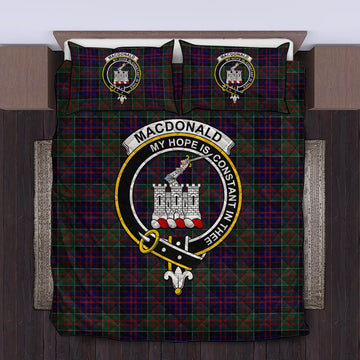 MacDonald (McDonald) of Clanranald Tartan Quilt Bed Set with Family Crest