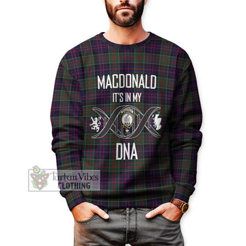 MacDonald (McDonald) of Clanranald Tartan Sweatshirt with Family Crest DNA In Me Style