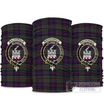 MacDonald (McDonald) of Clanranald Tartan Neck Gaiters, Tartan Bandanas, Tartan Head Band with Family Crest