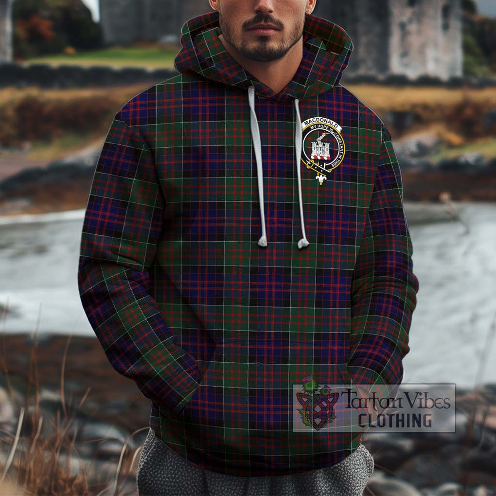 MacDonald (McDonald) of Clanranald Tartan Cotton Hoodie with Family Crest Pullover Hoodie XS - Tartan Vibes Clothing