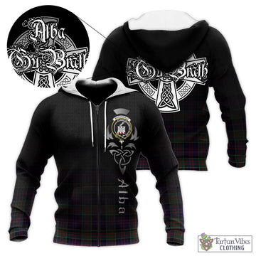 MacDonald (McDonald) of Clanranald Tartan Knitted Hoodie Featuring Alba Gu Brath Family Crest Celtic Inspired