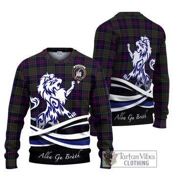 MacDonald (McDonald) of Clanranald Tartan Ugly Sweater with Alba Gu Brath Regal Lion Emblem