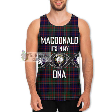 MacDonald (McDonald) of Clanranald Tartan Men's Tank Top with Family Crest DNA In Me Style