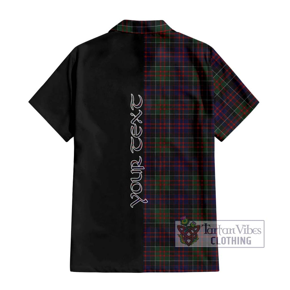 MacDonald (McDonald) of Clanranald Tartan Short Sleeve Button Shirt with Family Crest and Half Of Me Style - Tartanvibesclothing Shop