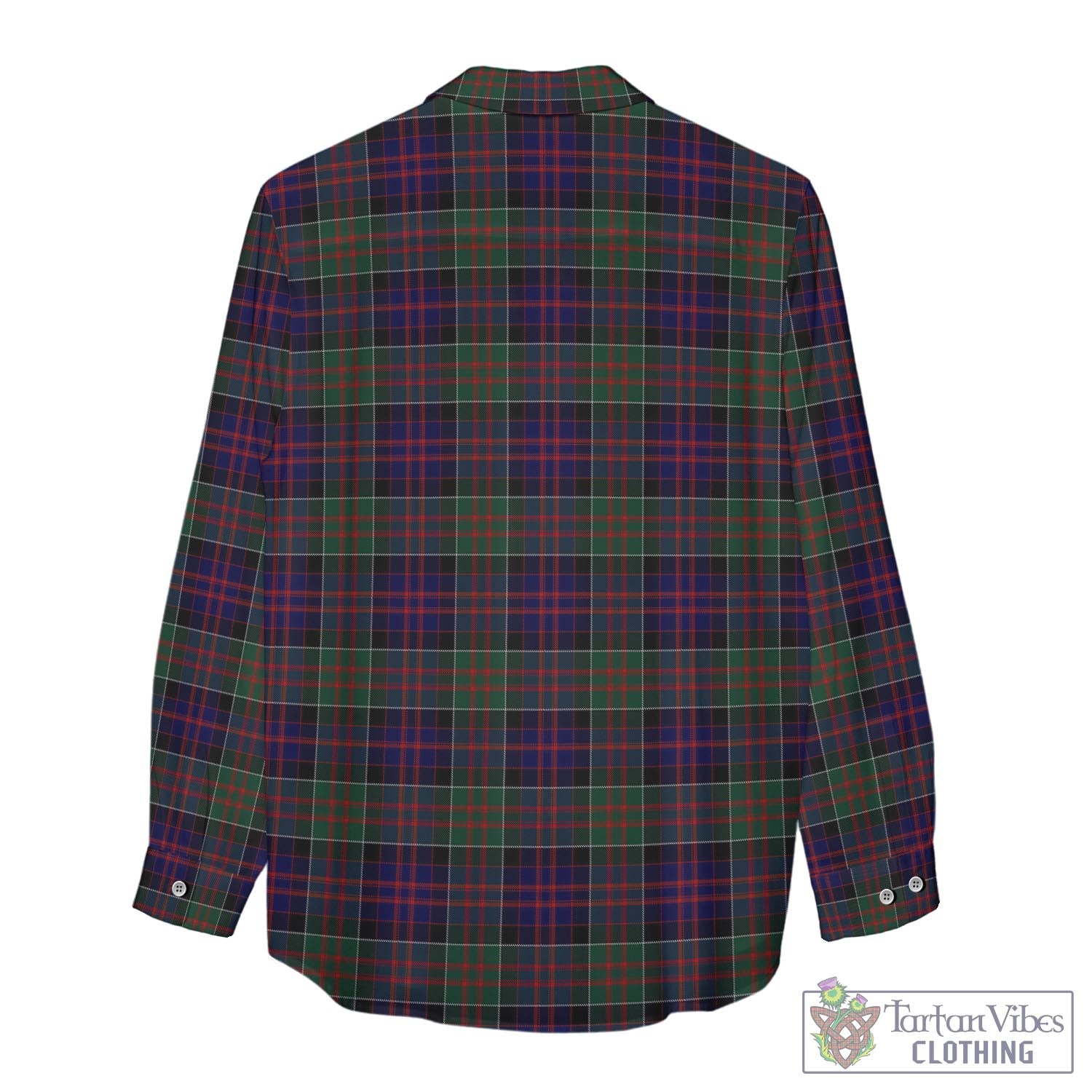 Tartan Vibes Clothing MacDonald of Clan Ranald Tartan Womens Casual Shirt with Family Crest