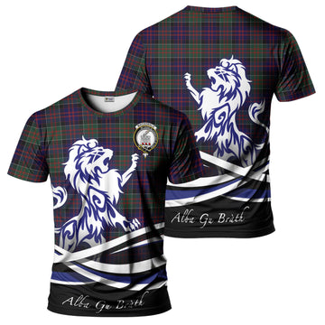 MacDonald (McDonald) of Clanranald Tartan T-Shirt with Alba Gu Brath Regal Lion Emblem