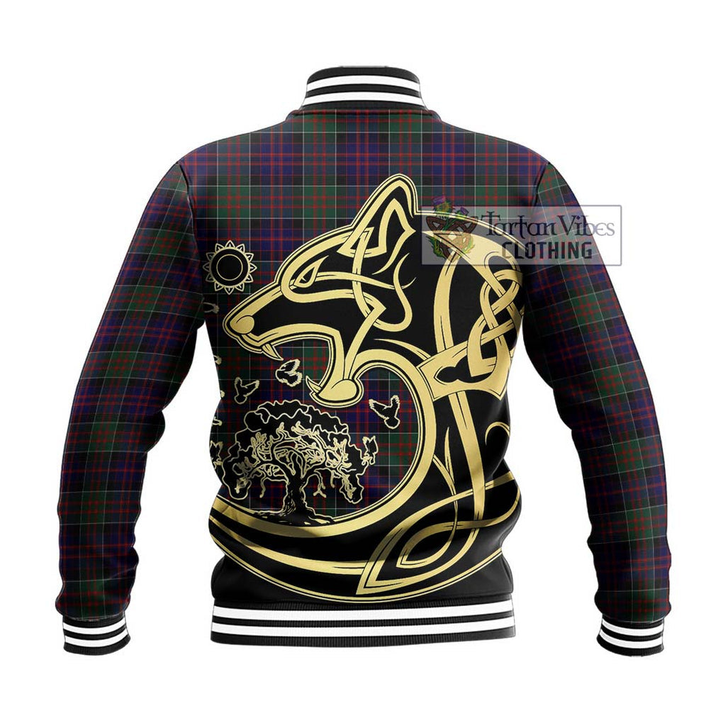 MacDonald (McDonald) of Clanranald Tartan Baseball Jacket with Family Crest Celtic Wolf Style - Tartan Vibes Clothing