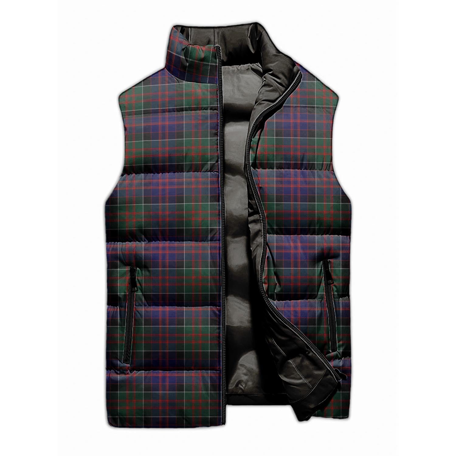 MacDonald of Clan Ranald Tartan Sleeveless Puffer Jacket - Tartanvibesclothing