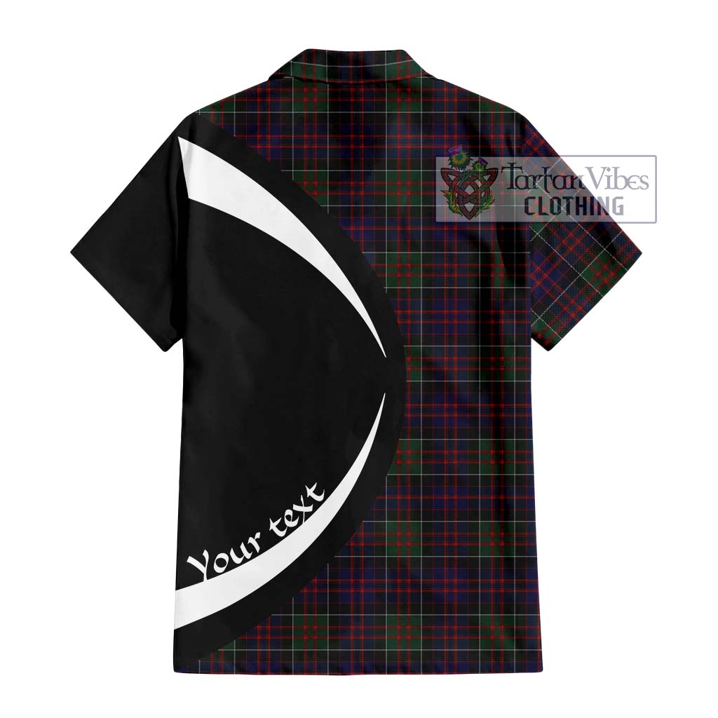 MacDonald (McDonald) of Clanranald Tartan Short Sleeve Button Up with Family Crest Circle Style - Tartan Vibes Clothing