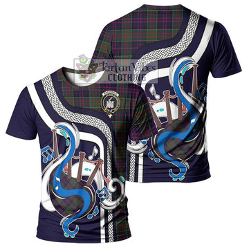 MacDonald (McDonald) of Clanranald Tartan T-Shirt with Epic Bagpipe Style