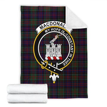 MacDonald (McDonald) of Clanranald Tartan Blanket with Family Crest