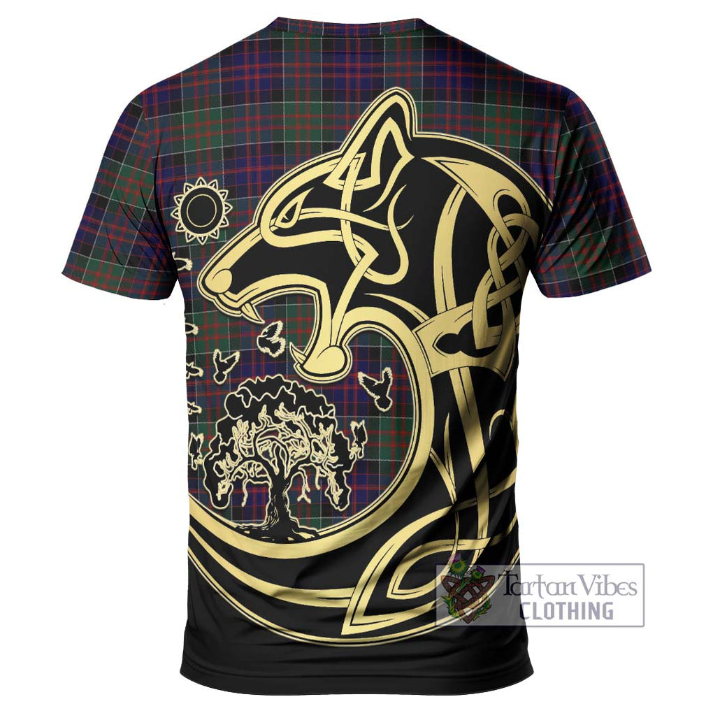 MacDonald (McDonald) of Clanranald Tartan T-Shirt with Family Crest Celtic Wolf Style - Tartan Vibes Clothing