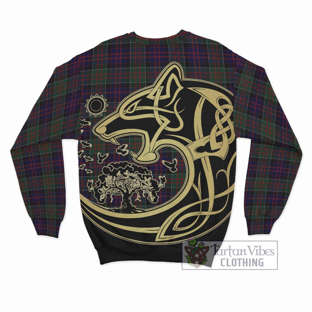 MacDonald (McDonald) of Clanranald Tartan Sweatshirt with Family Crest Celtic Wolf Style - Tartan Vibes Clothing