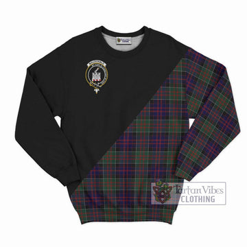 MacDonald (McDonald) of Clanranald Tartan Sweatshirt with Family Crest and Military Logo Style