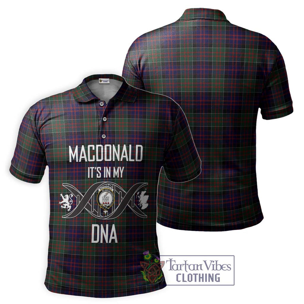 MacDonald (McDonald) of Clanranald Tartan Polo Shirt with Family Crest DNA In Me Style - Tartanvibesclothing Shop